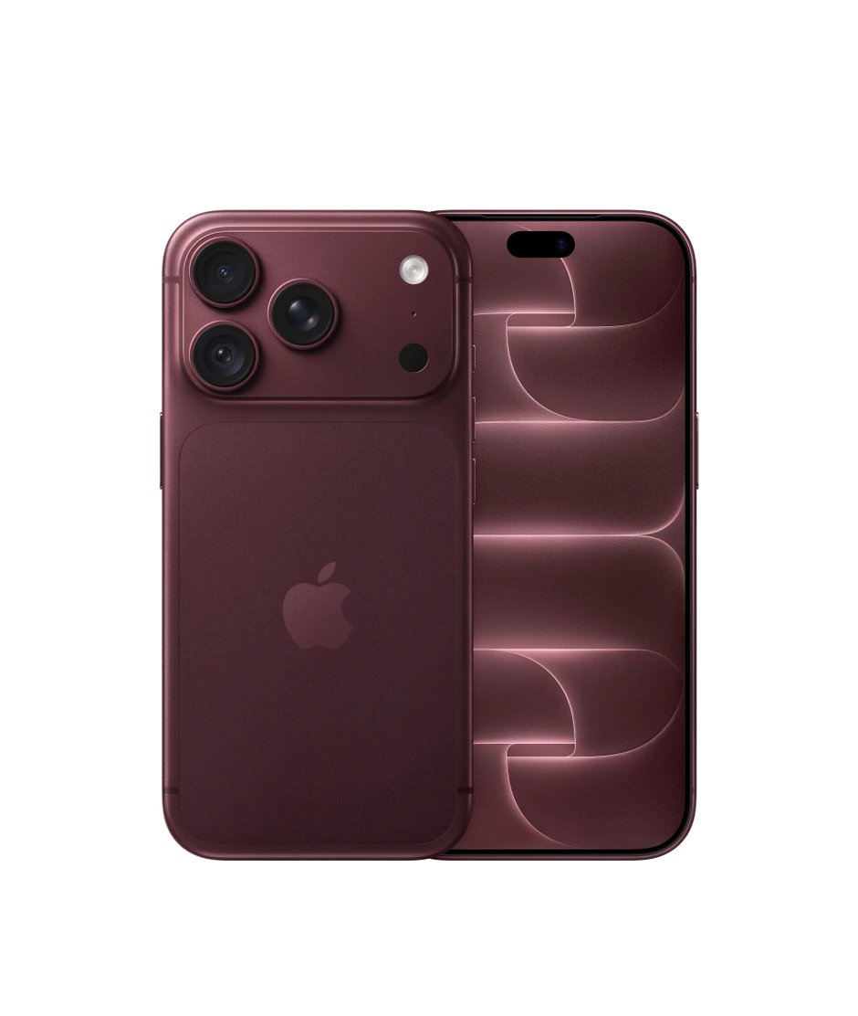 iPhone 18 Pro en color burgundy, vistas frontal y posterior