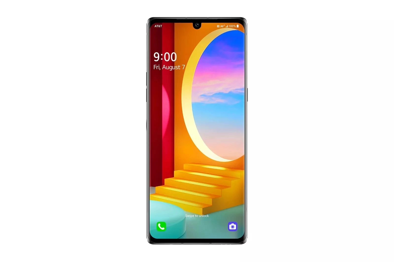 LG Velvet 5G, vista frontal